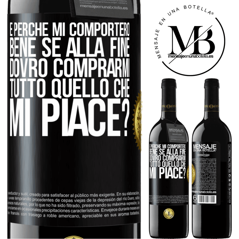 39,95 € Spedizione Gratuita | Vino rosso Edizione RED MBE Riserva e perché mi comporterò bene se alla fine dovrò comprarmi tutto quello che mi piace? Etichetta Nera. Etichetta personalizzabile Riserva 12 Mesi Raccogliere 2016 Tempranillo