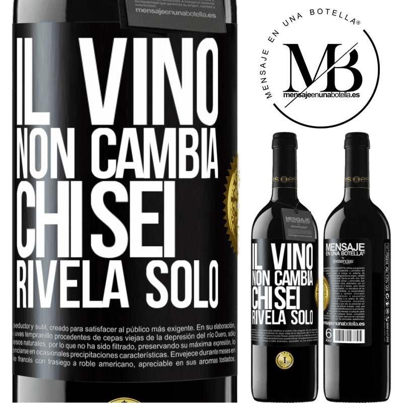 39,95 € Spedizione Gratuita | Vino rosso Edizione RED MBE Riserva Il vino non cambia chi sei. Rivela solo Etichetta Nera. Etichetta personalizzabile Riserva 12 Mesi Raccogliere 2014 Tempranillo