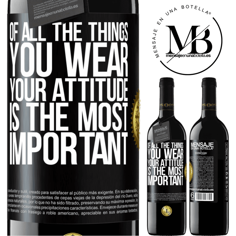 24,95 € Free Shipping | Red Wine RED Edition Crianza 6 Months Of all the things you wear, your attitude is the most important Black Label. Customizable label Aging in oak barrels 6 Months Harvest 2019 Tempranillo