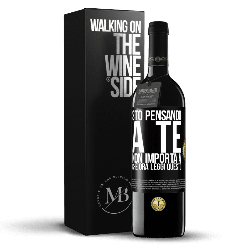 39,95 € Spedizione Gratuita | Vino rosso Edizione RED MBE Riserva Sto pensando a te ... Non importa a che ora leggi questo Etichetta Nera. Etichetta personalizzabile Riserva 12 Mesi Raccogliere 2015 Tempranillo