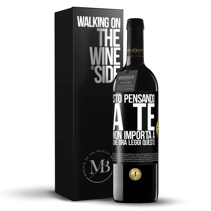 39,95 € Spedizione Gratuita | Vino rosso Edizione RED MBE Riserva Sto pensando a te ... Non importa a che ora leggi questo Etichetta Nera. Etichetta personalizzabile Riserva 12 Mesi Raccogliere 2016 Tempranillo