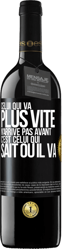 39,95 € Envoi gratuit | Vin rouge Édition RED MBE Réserve Celui qui va plus vite n'arrive pas avant, c'est celui qui sait où il va Étiquette Noire. Étiquette personnalisable Réserve 12 Mois Récolte 2016 Tempranillo