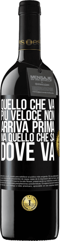 Spedizione Gratuita | Vino rosso Edizione RED MBE Riserva Quello che va più veloce non arriva prima, ma quello che sa dove va Etichetta Nera. Etichetta personalizzabile Riserva 12 Mesi Raccogliere 2014 Tempranillo