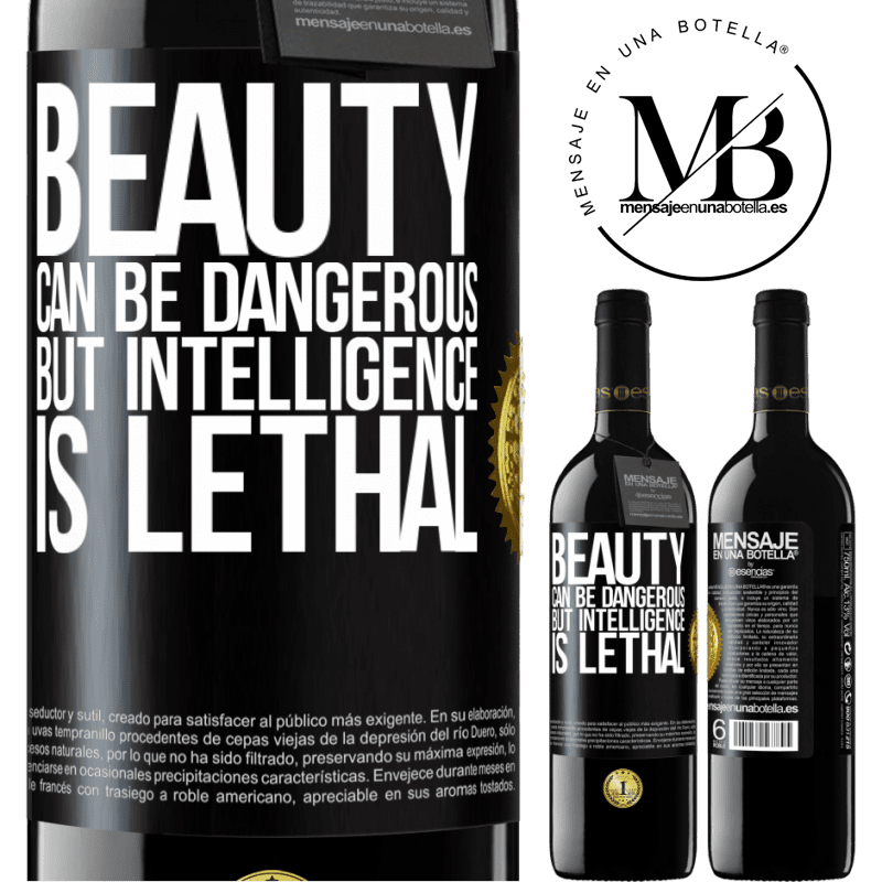 39,95 € Free Shipping | Red Wine RED Edition MBE Reserve Beauty can be dangerous, but intelligence is lethal Black Label. Customizable label Reserve 12 Months Harvest 2015 Tempranillo