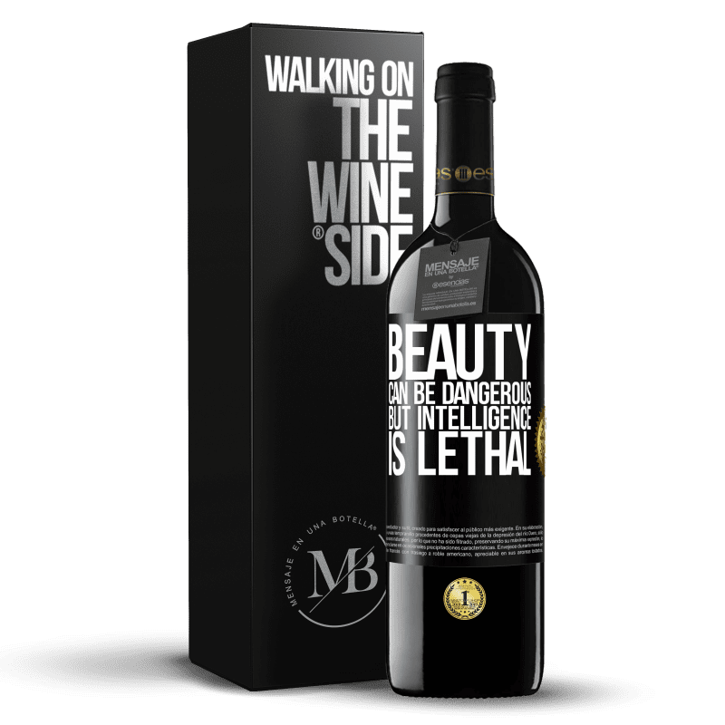 39,95 € Free Shipping | Red Wine RED Edition MBE Reserve Beauty can be dangerous, but intelligence is lethal Black Label. Customizable label Reserve 12 Months Harvest 2014 Tempranillo