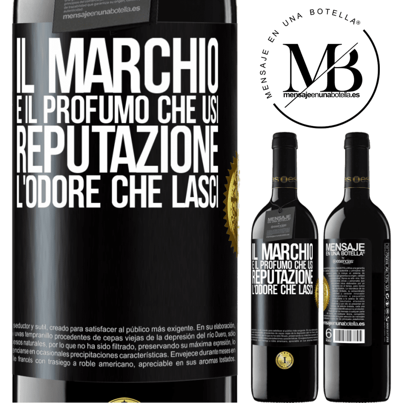 39,95 € Spedizione Gratuita | Vino rosso Edizione RED MBE Riserva Il marchio è il profumo che usi. Reputazione, l'odore che lasci Etichetta Nera. Etichetta personalizzabile Riserva 12 Mesi Raccogliere 2015 Tempranillo