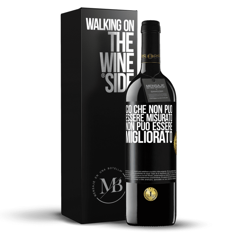 39,95 € Spedizione Gratuita | Vino rosso Edizione RED MBE Riserva Ciò che non può essere misurato non può essere migliorato Etichetta Nera. Etichetta personalizzabile Riserva 12 Mesi Raccogliere 2015 Tempranillo