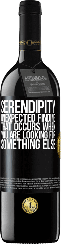 39,95 € Free Shipping | Red Wine RED Edition MBE Reserve Serendipity Unexpected finding that occurs when you are looking for something else Black Label. Customizable label Reserve 12 Months Harvest 2016 Tempranillo