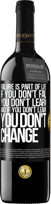 39,95 € | Red Wine RED Edition MBE Reserve Failure is part of life. If you don't fail, you don't learn, and if you don't learn, you don't change Black Label. Customizable label Reserve 12 Months Harvest 2015 Tempranillo