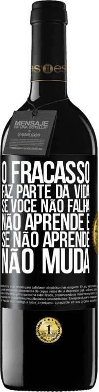 «O fracasso faz parte da vida. Se você não falha, não aprende e, se não aprende, não muda» Edição RED MBE Reserva