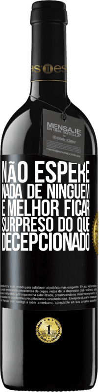 «Não espere nada de ninguém. É melhor ficar surpreso do que decepcionado» Edição RED MBE Reserva