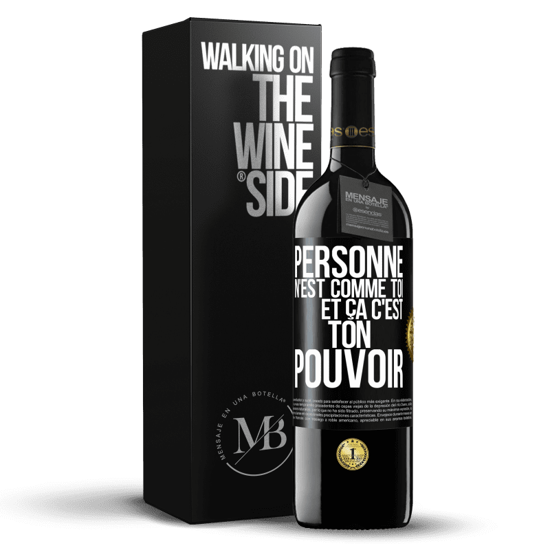 39,95 € Envoi gratuit | Vin rouge Édition RED MBE Réserve Personne n'est comme toi et ça c'est ton pouvoir Étiquette Noire. Étiquette personnalisable Réserve 12 Mois Récolte 2015 Tempranillo