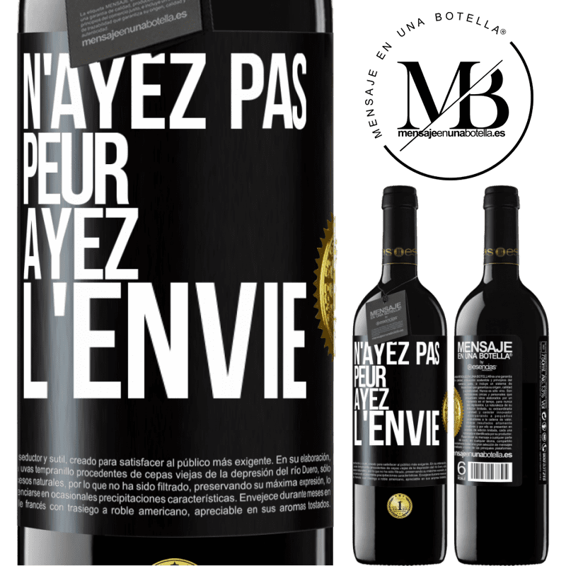 39,95 € Envoi gratuit | Vin rouge Édition RED MBE Réserve N'ayez pas peur, ayez l'envie Étiquette Noire. Étiquette personnalisable Réserve 12 Mois Récolte 2014 Tempranillo