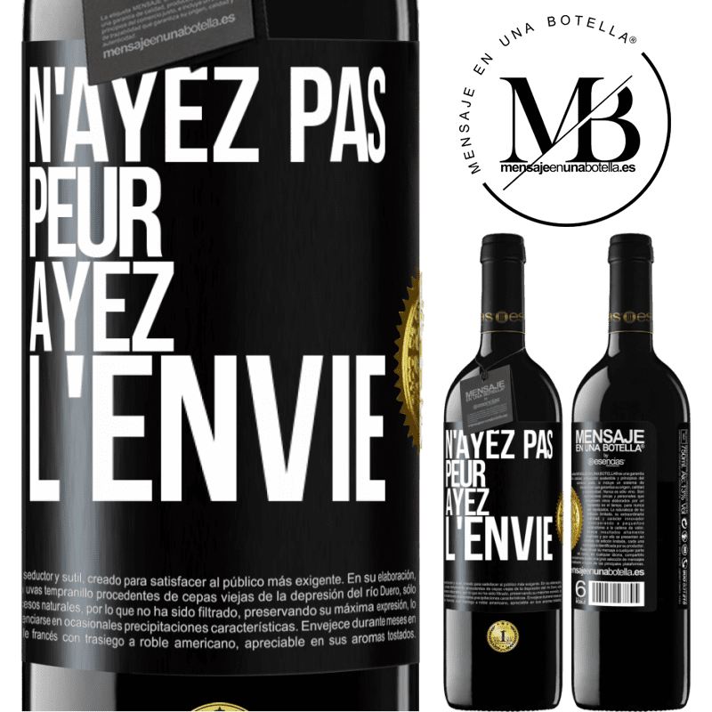 39,95 € Envoi gratuit | Vin rouge Édition RED MBE Réserve N'ayez pas peur, ayez l'envie Étiquette Noire. Étiquette personnalisable Réserve 12 Mois Récolte 2016 Tempranillo