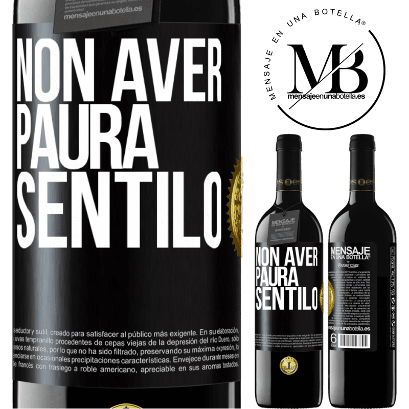 39,95 € Spedizione Gratuita | Vino rosso Edizione RED MBE Riserva Non aver paura, sentilo Etichetta Nera. Etichetta personalizzabile Riserva 12 Mesi Raccogliere 2014 Tempranillo