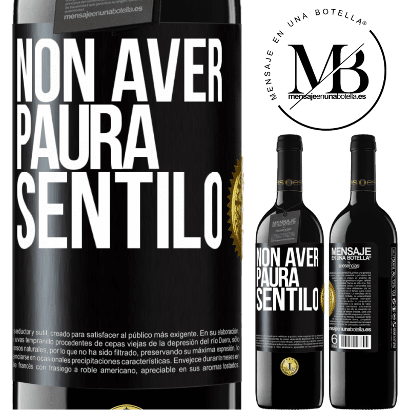 39,95 € Spedizione Gratuita | Vino rosso Edizione RED MBE Riserva Non aver paura, sentilo Etichetta Nera. Etichetta personalizzabile Riserva 12 Mesi Raccogliere 2016 Tempranillo