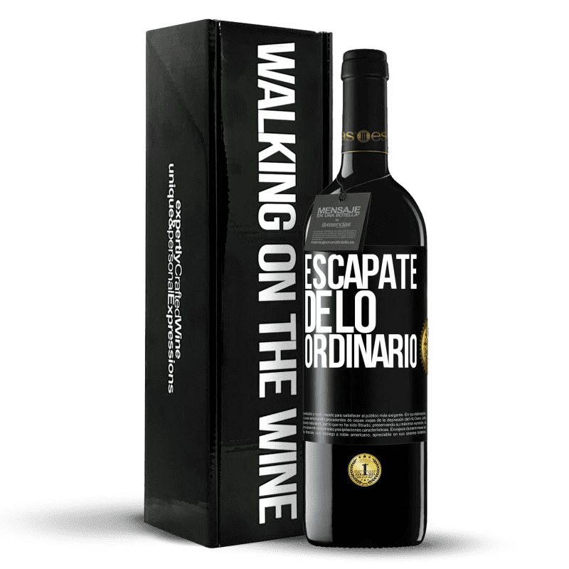 39,95 € Envío gratis | Vino Tinto Edición RED MBE Reserva Escápate de lo ordinario Etiqueta Negra. Etiqueta personalizable Reserva 12 Meses Cosecha 2016 Tempranillo