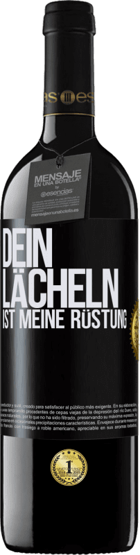 39,95 € Kostenloser Versand | Rotwein RED Ausgabe MBE Reserve Dein Lächeln ist meine Rüstung Schwarzes Etikett. Anpassbares Etikett Reserve 12 Monate Ernte 2015 Tempranillo