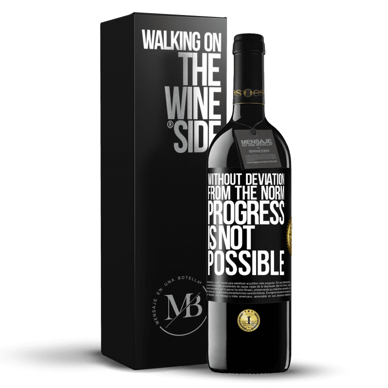 39,95 € Free Shipping | Red Wine RED Edition MBE Reserve Without deviation from the norm, progress is not possible Black Label. Customizable label Reserve 12 Months Harvest 2014 Tempranillo