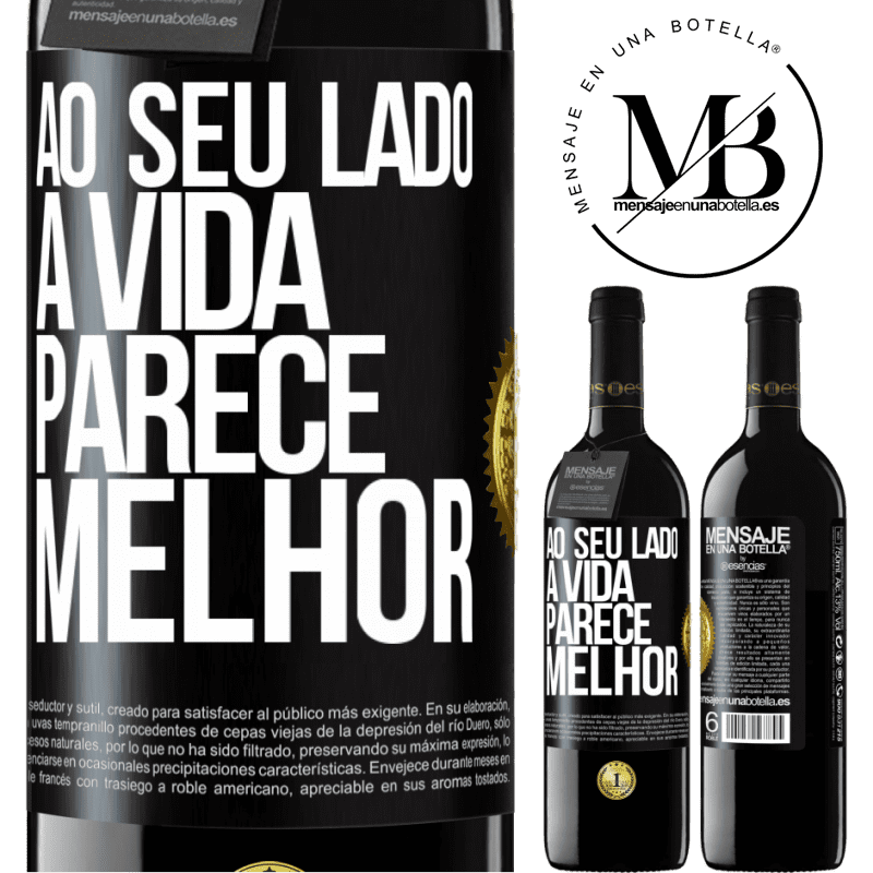 39,95 € Envio grátis | Vinho tinto Edição RED MBE Reserva Ao seu lado, a vida parece melhor Etiqueta Preta. Etiqueta personalizável Reserva 12 Meses Colheita 2016 Tempranillo