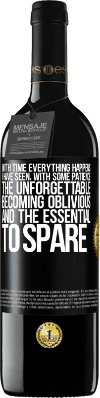 39,95 € | Red Wine RED Edition MBE Reserve With time everything happens. I have seen, with some patience, the unforgettable becoming oblivious, and the essential to Black Label. Customizable label Reserve 12 Months Harvest 2016 Tempranillo