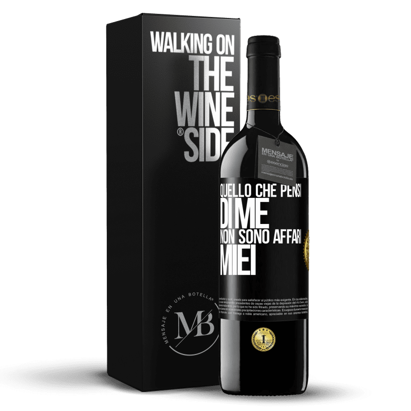 39,95 € Spedizione Gratuita | Vino rosso Edizione RED MBE Riserva Quello che pensi di me non sono affari miei Etichetta Nera. Etichetta personalizzabile Riserva 12 Mesi Raccogliere 2015 Tempranillo