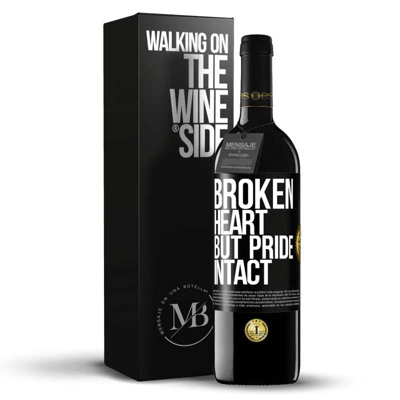 39,95 € Free Shipping | Red Wine RED Edition MBE Reserve The broken heart But pride intact Black Label. Customizable label Reserve 12 Months Harvest 2014 Tempranillo