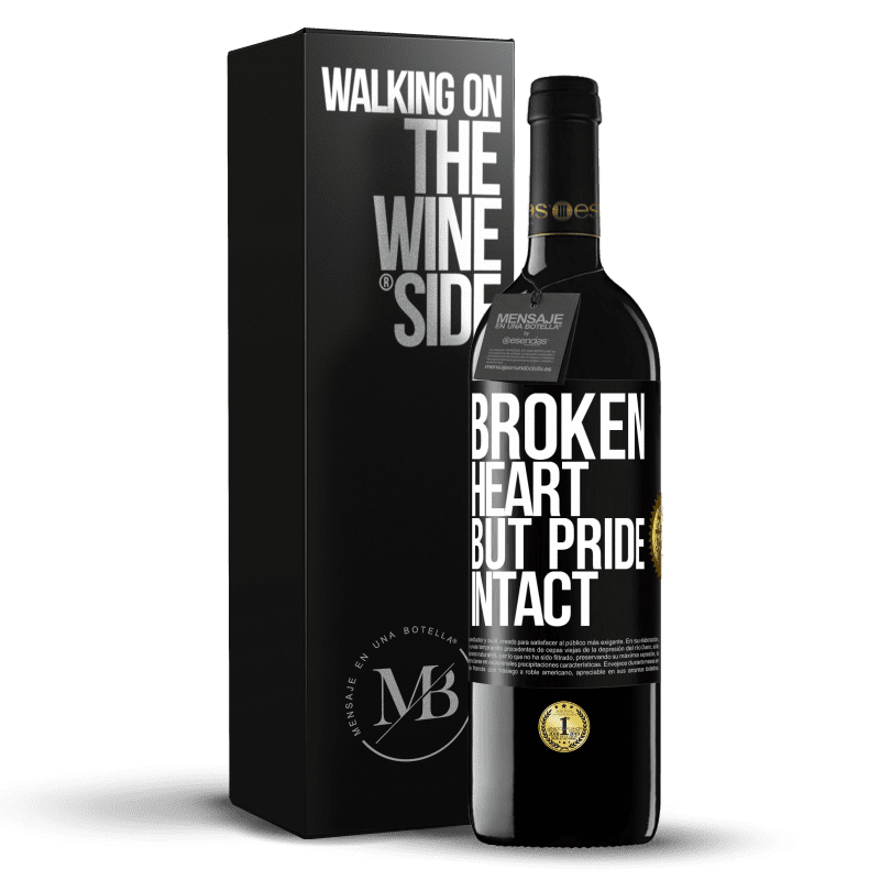 39,95 € Free Shipping | Red Wine RED Edition MBE Reserve The broken heart But pride intact Black Label. Customizable label Reserve 12 Months Harvest 2015 Tempranillo