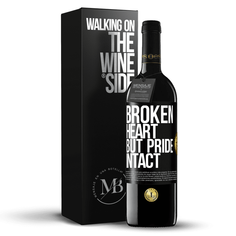 39,95 € Free Shipping | Red Wine RED Edition MBE Reserve The broken heart But pride intact Black Label. Customizable label Reserve 12 Months Harvest 2016 Tempranillo