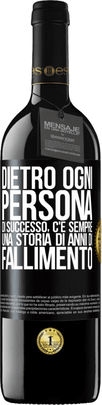 39,95 € Spedizione Gratuita | Vino rosso Edizione RED MBE Riserva Dietro ogni persona di successo, c'è sempre una storia di anni di fallimento Etichetta Nera. Etichetta personalizzabile Riserva 12 Mesi Raccogliere 2015 Tempranillo