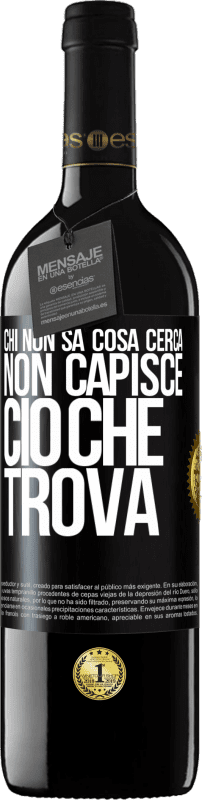 39,95 € | Vino rosso Edizione RED MBE Riserva Chi non sa cosa cerca, non capisce ciò che trova Etichetta Nera. Etichetta personalizzabile Riserva 12 Mesi Raccogliere 2015 Tempranillo