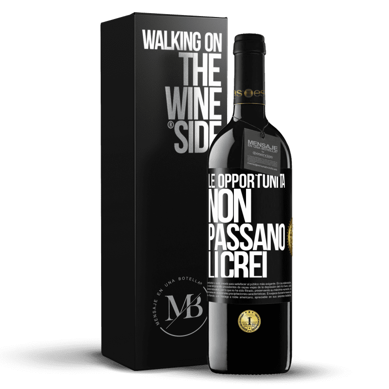 39,95 € Spedizione Gratuita | Vino rosso Edizione RED MBE Riserva Le opportunità non passano. Li crei Etichetta Nera. Etichetta personalizzabile Riserva 12 Mesi Raccogliere 2015 Tempranillo