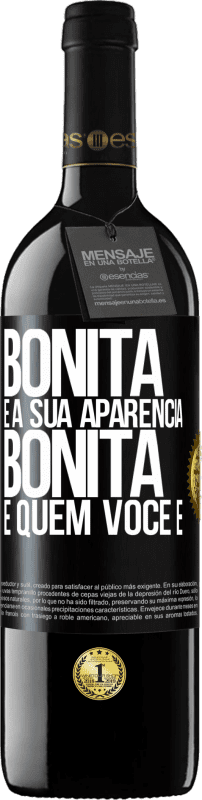 39,95 € | Vinho tinto Edição RED MBE Reserva Bonita é a sua aparência, bonita é quem você é Etiqueta Preta. Etiqueta personalizável Reserva 12 Meses Colheita 2015 Tempranillo