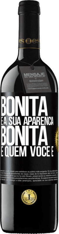 39,95 € | Vinho tinto Edição RED MBE Reserva Bonita é a sua aparência, bonita é quem você é Etiqueta Preta. Etiqueta personalizável Reserva 12 Meses Colheita 2016 Tempranillo