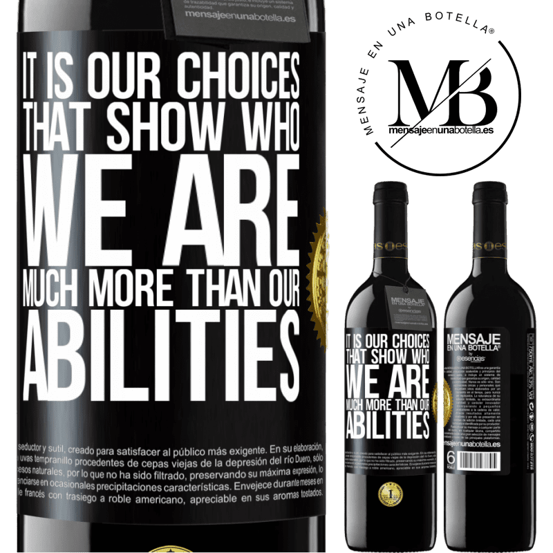 39,95 € Free Shipping | Red Wine RED Edition MBE Reserve It is our choices that show who we are, much more than our abilities Black Label. Customizable label Reserve 12 Months Harvest 2014 Tempranillo