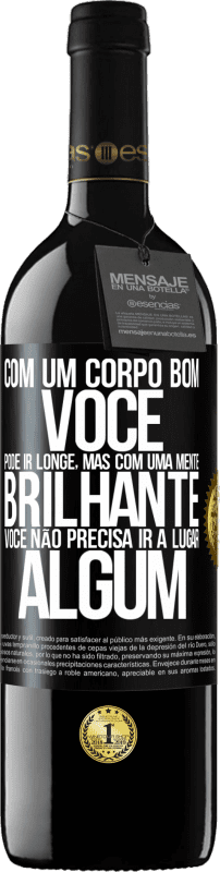 «Com um corpo bom, você pode ir longe, mas com uma mente brilhante, você não precisa ir a lugar algum» Edição RED MBE Reserva