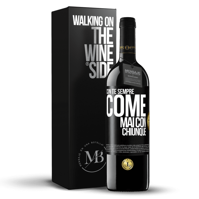 39,95 € Spedizione Gratuita | Vino rosso Edizione RED MBE Riserva Con te sempre come mai con chiunque Etichetta Nera. Etichetta personalizzabile Riserva 12 Mesi Raccogliere 2015 Tempranillo