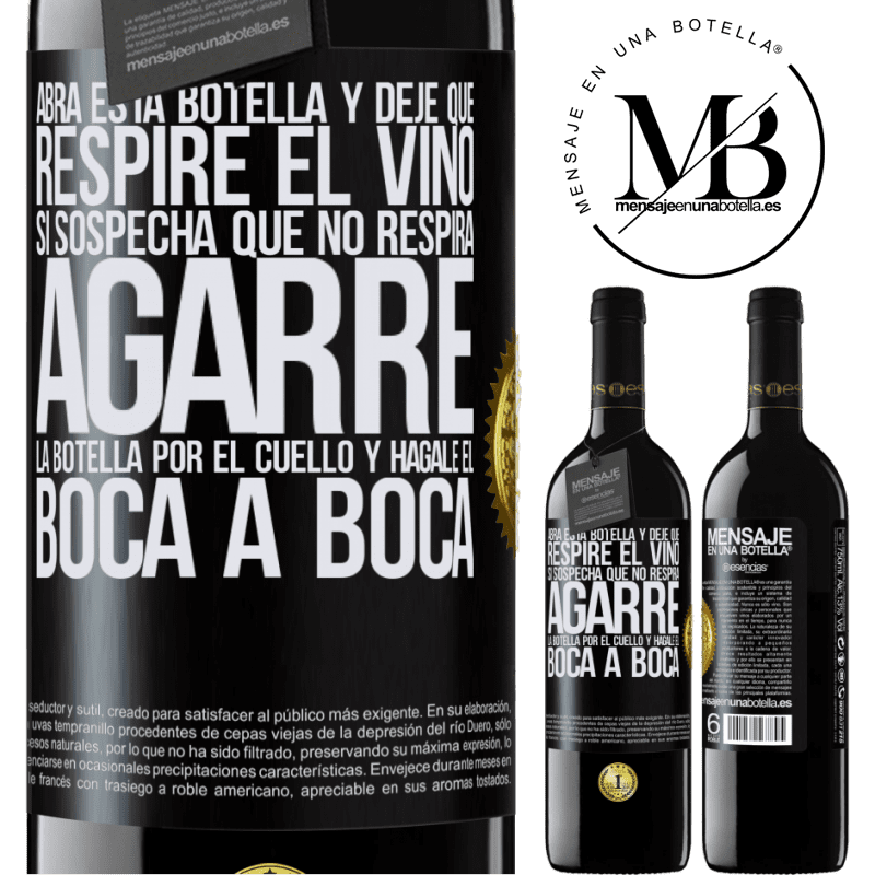 39,95 € Envío gratis | Vino Tinto Edición RED MBE Reserva Abra esta botella y deje que respire el vino. Si sospecha que no respira, agarre la botella por el cuello y hágale el boca a Etiqueta Negra. Etiqueta personalizable Reserva 12 Meses Cosecha 2014 Tempranillo