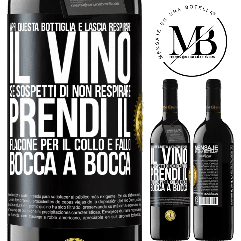 39,95 € Spedizione Gratuita | Vino rosso Edizione RED MBE Riserva Apri questa bottiglia e lascia respirare il vino. Se sospetti di non respirare, prendi il flacone per il collo e fallo bocca Etichetta Nera. Etichetta personalizzabile Riserva 12 Mesi Raccogliere 2014 Tempranillo