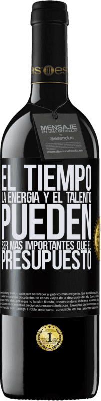 «El tiempo, la energía y el talento pueden ser más importantes que el presupuesto» Edición RED MBE Reserva
