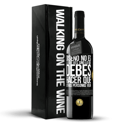 «Diseño no es lo que ves, sino lo que debes hacer que otras personas vean» Edición RED MBE Reserva