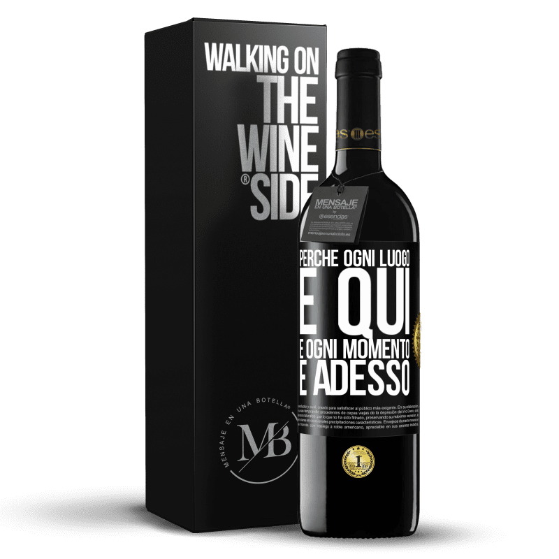 39,95 € Spedizione Gratuita | Vino rosso Edizione RED MBE Riserva Perché ogni luogo è qui e ogni momento è adesso Etichetta Nera. Etichetta personalizzabile Riserva 12 Mesi Raccogliere 2015 Tempranillo