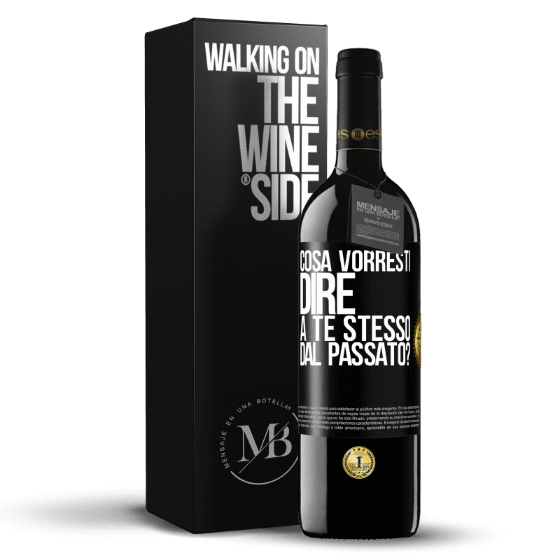 39,95 € Spedizione Gratuita | Vino rosso Edizione RED MBE Riserva cosa vorresti dire a te stesso dal passato? Etichetta Nera. Etichetta personalizzabile Riserva 12 Mesi Raccogliere 2016 Tempranillo