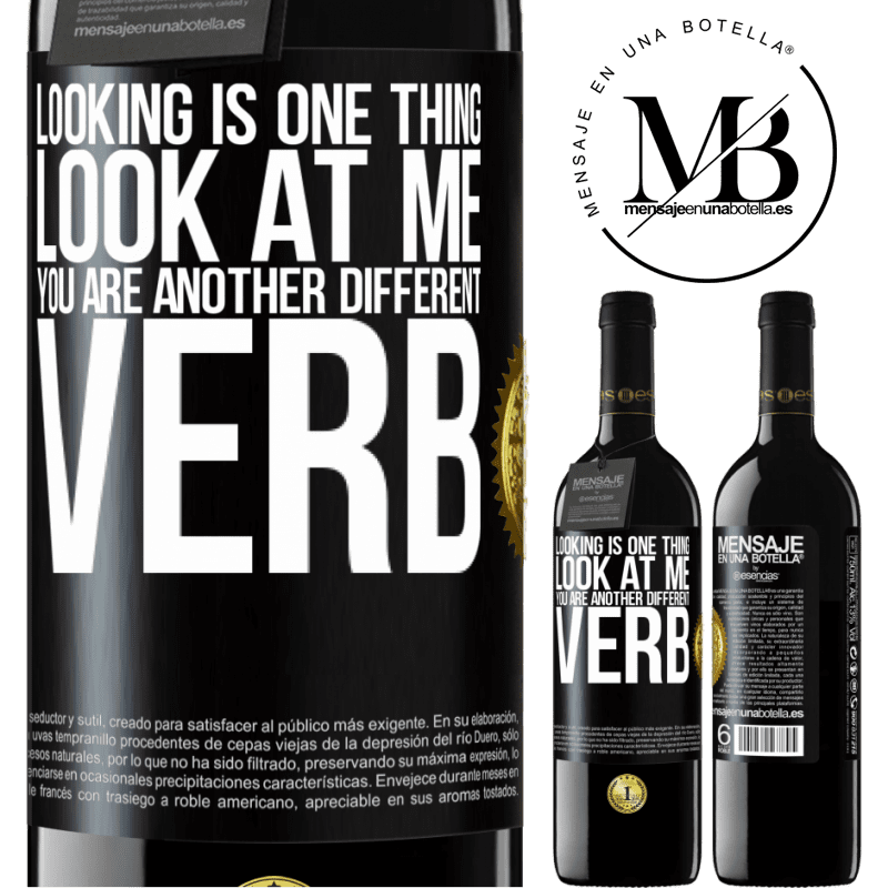 24,95 € Free Shipping | Red Wine RED Edition Crianza 6 Months Looking is one thing. Look at me, you are another different verb Black Label. Customizable label Aging in oak barrels 6 Months Harvest 2019 Tempranillo