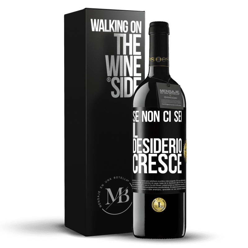 39,95 € Spedizione Gratuita | Vino rosso Edizione RED MBE Riserva Se non ci sei, il desiderio cresce Etichetta Nera. Etichetta personalizzabile Riserva 12 Mesi Raccogliere 2015 Tempranillo