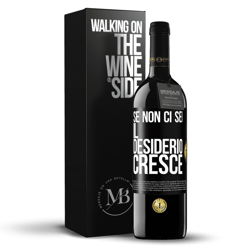 39,95 € Spedizione Gratuita | Vino rosso Edizione RED MBE Riserva Se non ci sei, il desiderio cresce Etichetta Nera. Etichetta personalizzabile Riserva 12 Mesi Raccogliere 2016 Tempranillo