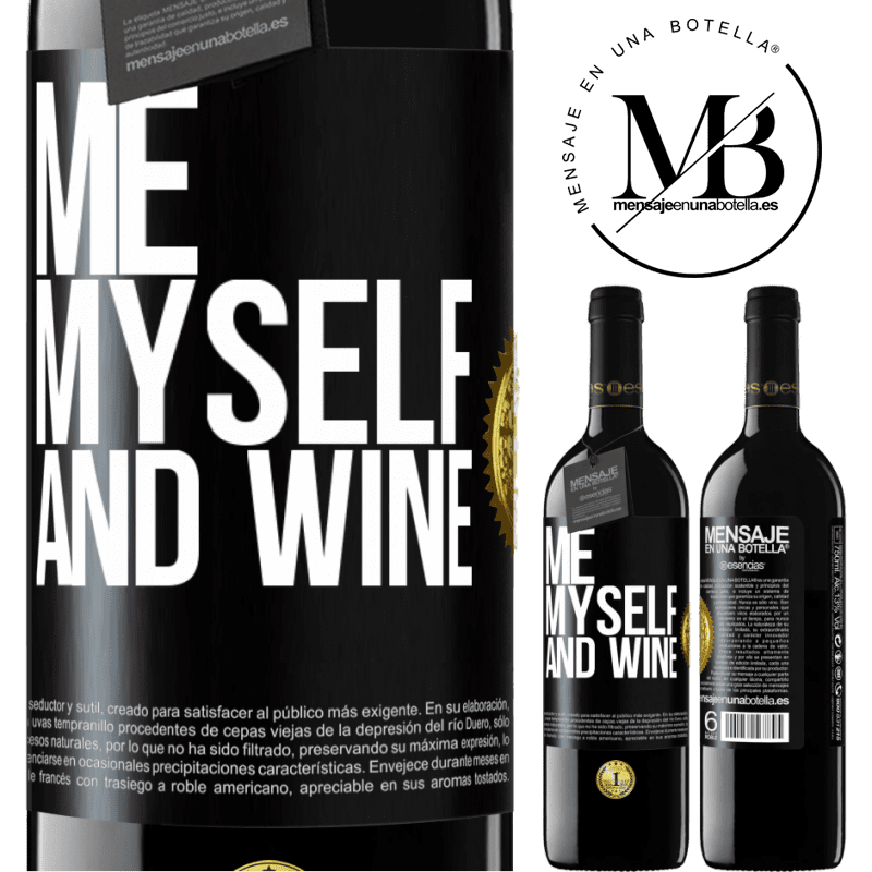 39,95 € Spedizione Gratuita | Vino rosso Edizione RED MBE Riserva Me, myself and wine Etichetta Nera. Etichetta personalizzabile Riserva 12 Mesi Raccogliere 2014 Tempranillo