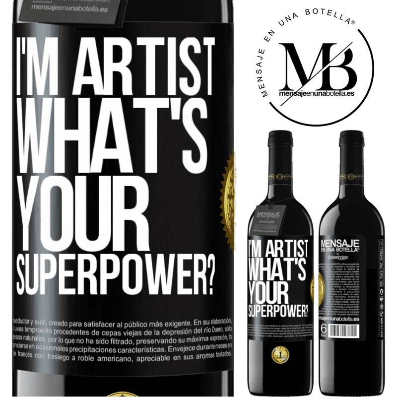 24,95 € Free Shipping | Red Wine RED Edition Crianza 6 Months I'm artist. What's your superpower? Black Label. Customizable label Aging in oak barrels 6 Months Harvest 2019 Tempranillo