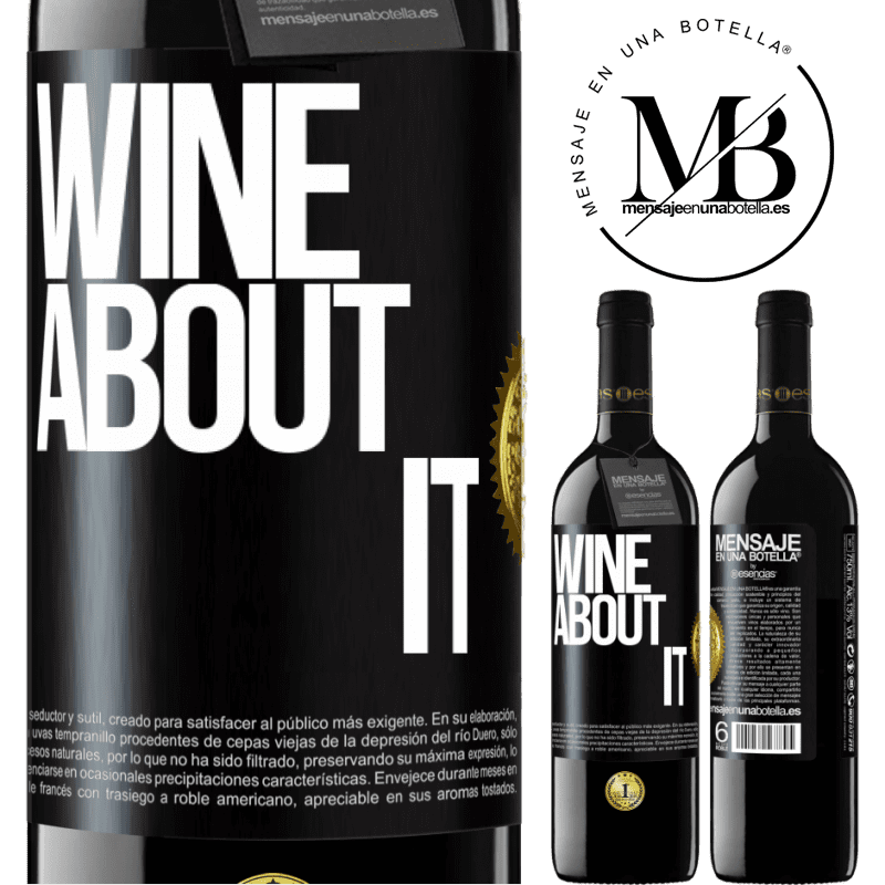 39,95 € Spedizione Gratuita | Vino rosso Edizione RED MBE Riserva Wine about it Etichetta Nera. Etichetta personalizzabile Riserva 12 Mesi Raccogliere 2015 Tempranillo