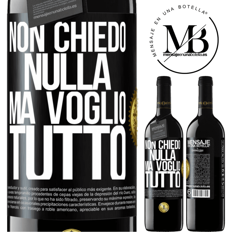 39,95 € Spedizione Gratuita | Vino rosso Edizione RED MBE Riserva Non chiedo nulla, ma voglio tutto Etichetta Nera. Etichetta personalizzabile Riserva 12 Mesi Raccogliere 2015 Tempranillo